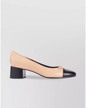 Tory Burch Leather Pumps - Natural