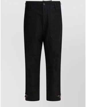 Needles Cotton Straight-Leg Pants - Black
