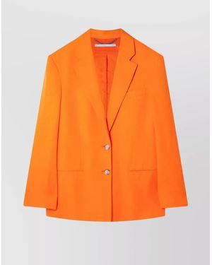 Stella McCartney Waterfall Cuff Single-Breasted Blazer - Orange