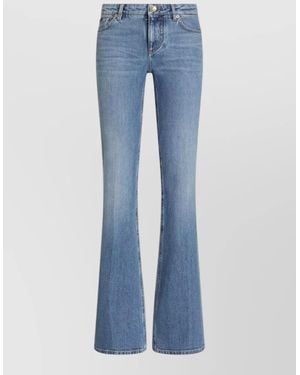 Dolce & Gabbana Denim Cotton Flared Low Rise Jeans - Blue