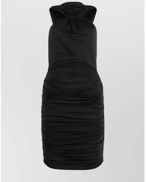 GIUSEPPE DI MORABITO Draped Hooded Dress - Black