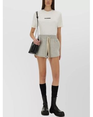 Jil Sander Cotton Knee-Length Shorts - Natural