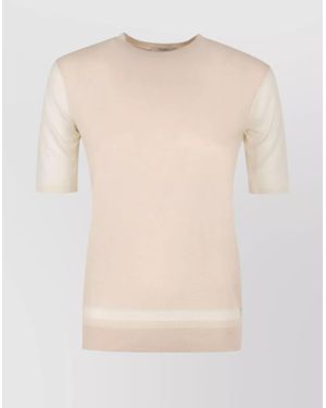 Agnona Wool Fine-Knit Top - Natural