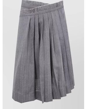 Dries Van Noten Wool Tailored Pants - Gray
