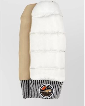 Chloé Two-Tone Leather Gloves - White