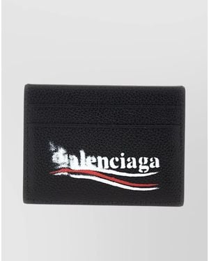 Balenciaga Leather Credit Card Case - Black