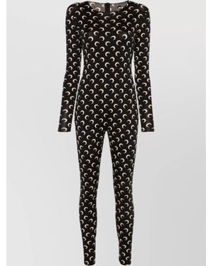 Marine Serre Moon Printed Catsuit - Black