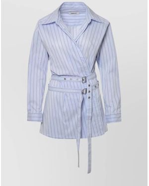 Ambush Striped Shirt Dress - Blue