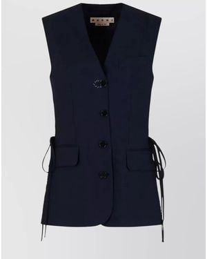 Marni Wool Waistcoat - Blue