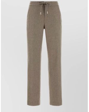 PT Torino Cashmere Wool Stretch Trousers - Grey