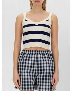 Baum und Pferdgarten Celly Top Checked And Striped Pattern - Blue