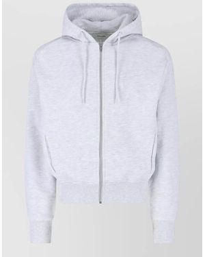 Entire studios Hooded Sweatshirt Cuff Detail And Structured Hem - Blue