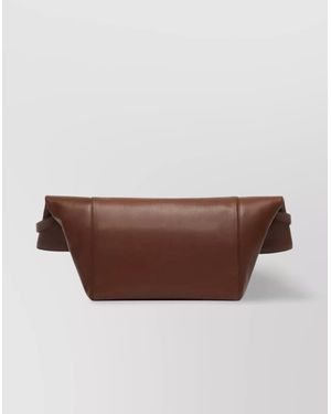Max Mara Leather Folded Clutch Bag - Brown
