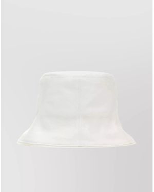 Helen Kaminski Bucket Hat Cotton Stitched Detailing - White