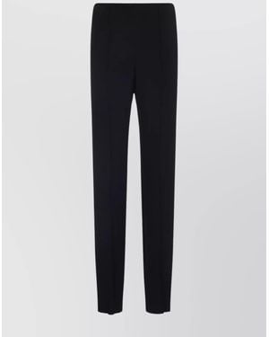 Giorgio Armani Viscose High-Rise Straight-Leg Trousers - Blue