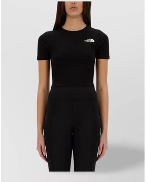 The North Face Short Sleeve Cropped Crew Neck Top - Black