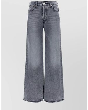Mother The Wide Leg Denim Pants - Gray