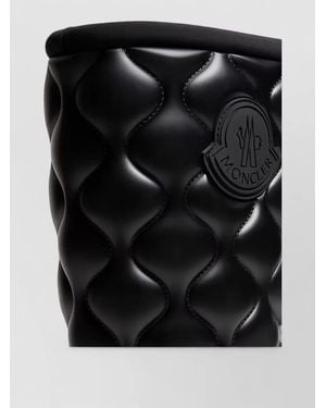 Moncler Kickstream Knee High Waterproof Quilted Boots - Black