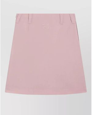 Miu Miu A-Line Skirt - Pink