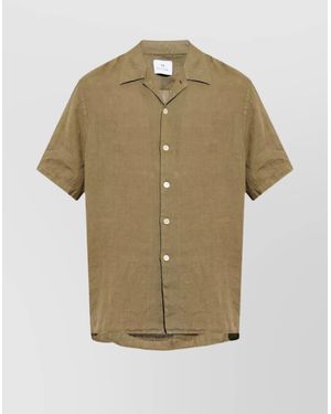 Paul Smith Lightweight Shirt With Chest Pocket And Lapels - Natural