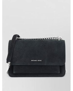 Michael Kors Suede Shoulder Bag Chain Strap - Black