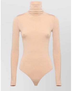Wolford Seamless Bodycon High Neck Long Sleeves - White