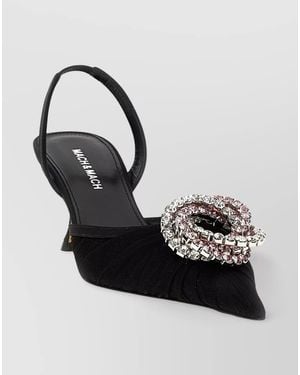 Mach & Mach Galaxy Slingback Court Shoes - Black