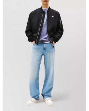 Tommy Hilfiger Recycled Cotton Bomber Jacket - Blue