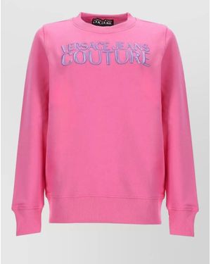 Versace Jeans Couture Regular-Fit Cotton Jersey Sweatshirt - Pink