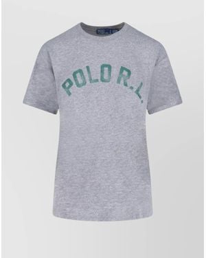 Polo Ralph Lauren Soft Fabric Crew Neck Short Sleeve Top - Grey