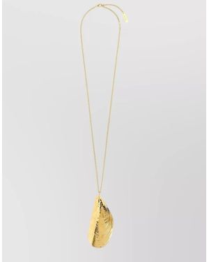 ARMARIUM Long Necklace Mussel Shell Textured Pendant - White