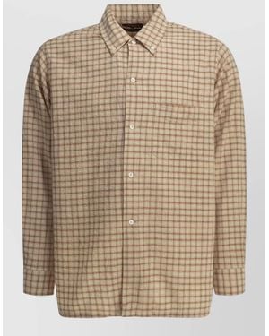 Beams Plus Cotton Linen Shirt - Natural