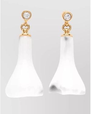 TOTEME Jade Crystal Drop Earrings Tone - White