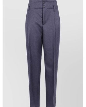 Alberta Ferretti Virgin Wool Suit Pants - Blue