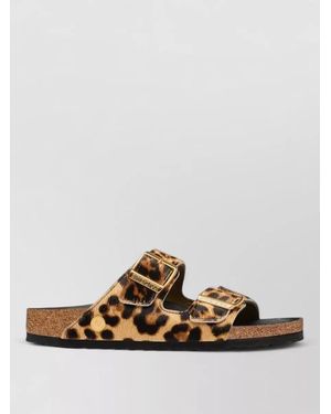 Birkenstock Calf Hair Leopard-Print Slides - Multicolor