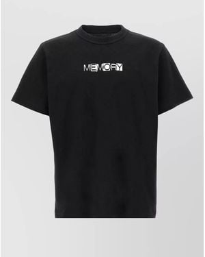 Sacai Cotton Memory Printed Short-Sleeve T-Shirt - Black