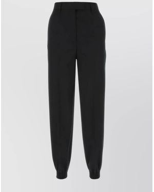 Prada Wool Tapered Joggers - Black