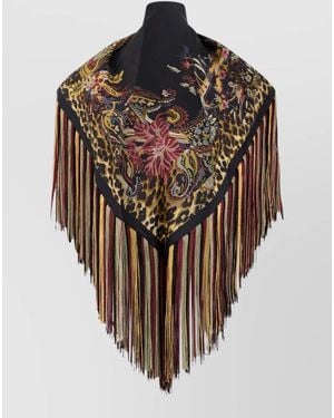 Etro Silk Fringed Printed Shawl - Multicolor