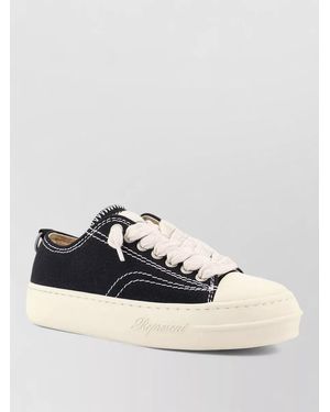 Represent Canvas Rubber Trainers Contrasting Stitching Toe - Blue
