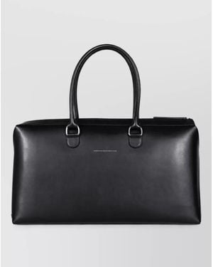 MM6 by Maison Margiela Leather Weekend Bag - Black