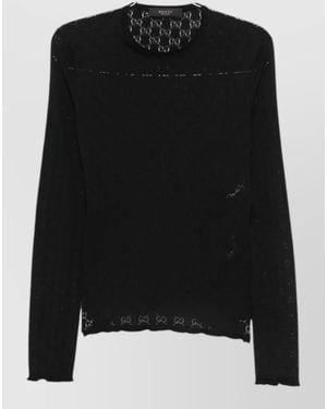 Gucci Gg Cotton Sweater Long Sleeves Crew Neck - Black