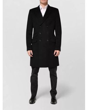 Dolce & Gabbana Cashmere Double Breasted Coat - Black