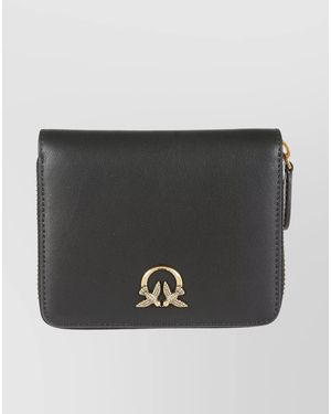 Pinko Leather Zip Around Wallet - Black