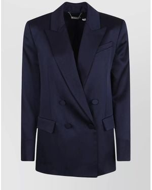 Jonathan Simkhai Norah Double Breasted Blazer - Blue