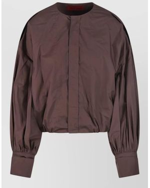 Thelatest Cotton Fitted Jacket - Brown