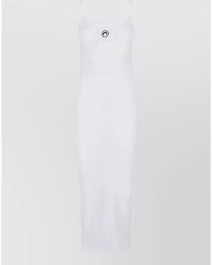 Marine Serre Knee-Length Maxi Dress - White