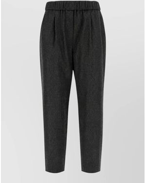 Giorgio Armani Lounge Pants Casual Style Side Pockets Tapered - Black