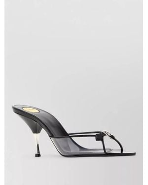 Saint Laurent Pvc Jerry Mules Open Toe Metal Heel - Multicolour
