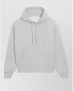 Ami Paris Ami De Coeur Cotton Logo Hoodie - White
