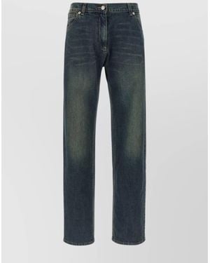 Magda Butrym Cotton Straight-Leg Jeans - Blue
